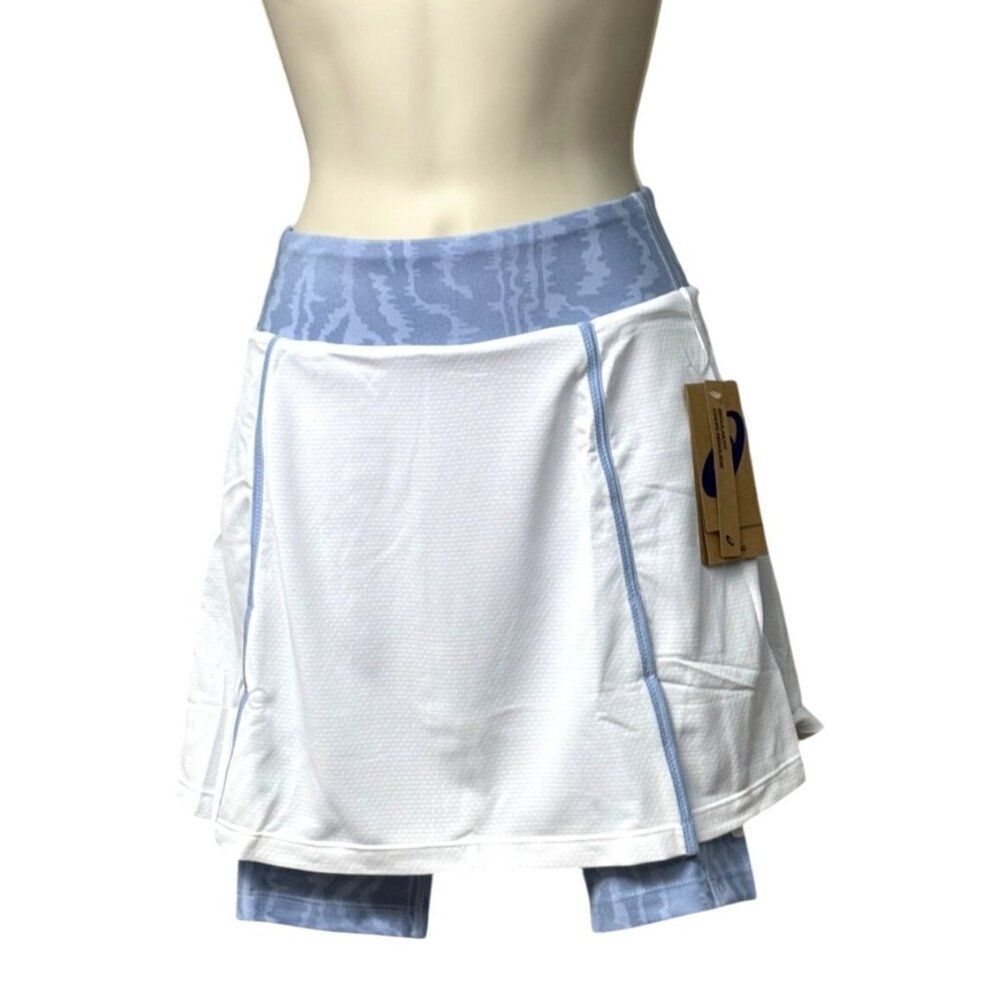 ASICS Women's New Strong 92 Skort Brilliant White/Mist Print, XS
